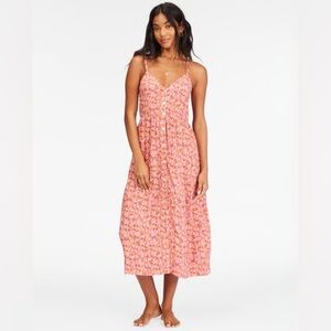 Billabong Venice Babe Mini Slip Dress in Vintage Coral